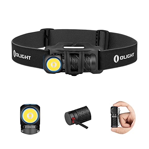 OLIGHT Perun 2 Mini Headlamp Rechargeable, 1100 Lumens, Red Light, Black