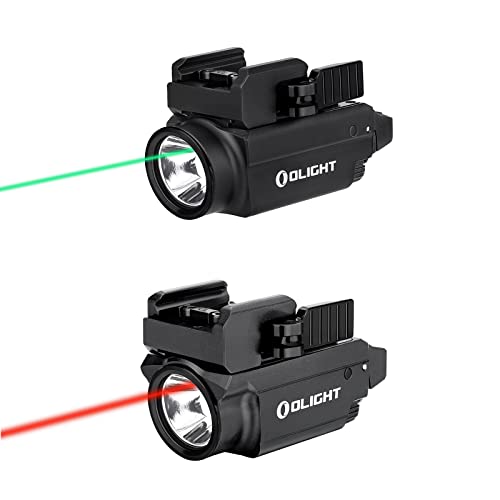 OLIGHT Baldr S 800 Lumens Compact Rail Mount Weaponlight with Green Beam and White LED Combo, Bundle with Baldr RL Mini 600 Lumens Magnetic USB Rechargeable Ultra-Compact Weaponlight