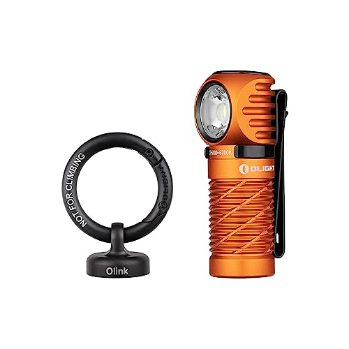 OLIGHT OLINK Portable Magnetic Hook Compatible Flashlights, Obulb, Stainless-Made Carabiner-Style Ring, Bundled with Perun 2 Mini 1100 Lumens LED Headlamp