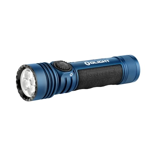 OLIGHT Seeker 4 Pro Rechargeable Flashlight Bright High Lumen Midnight Blue