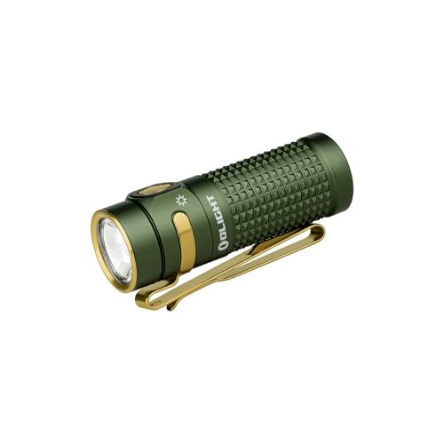 OLIGHT Baton4 Rechargeable EDC Flashlight, Bright Small Light OD Green