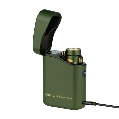 OLIGHT Baton4 Premium Edition EDC Flashlight, Rechargeable Light OD Green
