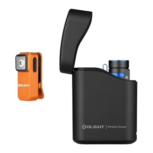 OLIGHT Oclip Rechargeable EDC Flashlight 300 Lumens Dual Sources Bundle Baton4 Premium Edition with Type-C Charging Box
