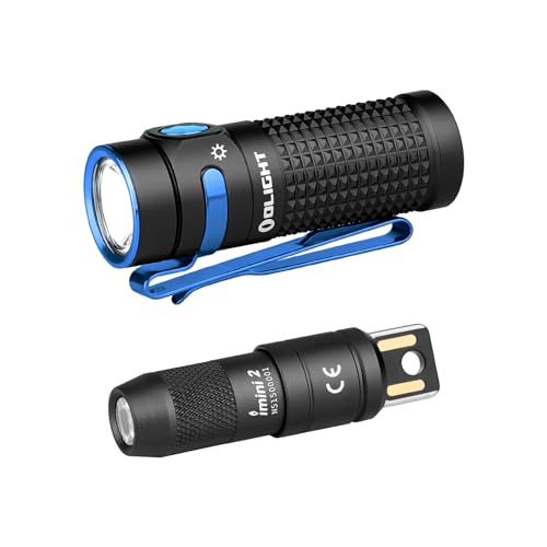 OLIGHT Baton4 Rechargeable EDC Flashlight Bundle with IMINI2 Keychain Light