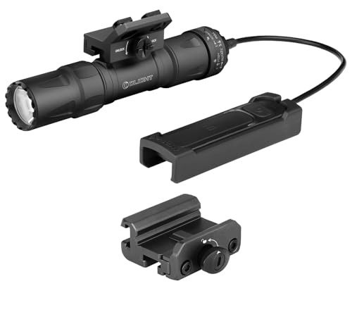 OLIGHT Odin S 1500 Lumens MLOK Rail Mounted Weaponlight Rechargeable Tactical Flashlight with Upgraded Remote Pressure Switch Bundle Picatinny Rail Adapter