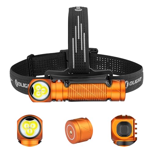 OLIGHT Perun 3 Headlamp Rechargeable, Red Light, Waterproof, Orange