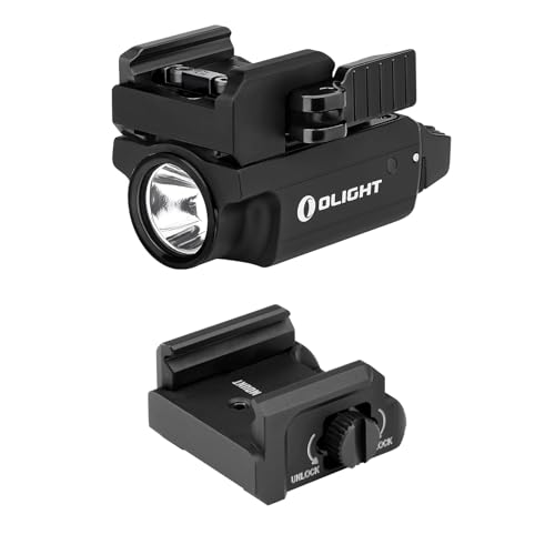 OLIGHT PL-Mini 2 Valkyrie 600 Lumens Magnetic USB Rechargeable Compact Weaponlight Bundles P365 Rail Mount for Tactical Light