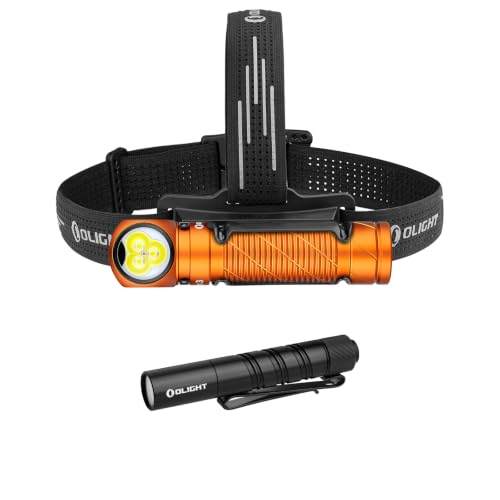 OLIGHT Perun 3 Headlamp Rechargeable, Red Light, Waterproof Bundle with I3T 2 EOS Pocket Small EDC Flashlight