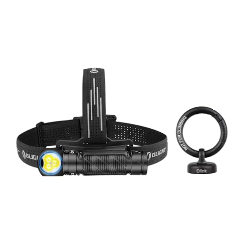 OLIGHT Perun 3 Rechargeable Headlamp Flashlight, 3000 Lumens LED Headlight with Red Light Bundle with OLINK Portable Magnetic Hook Compatible Flashlights