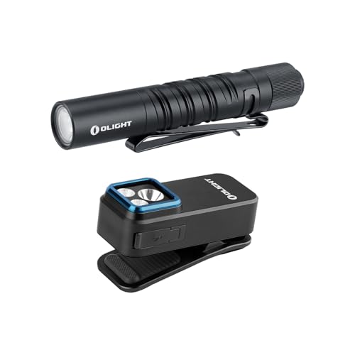 OLIGHT I3T EOS 180 Lumens Dual-Output Slim EDC Flashlight Bundle with Oclip Pro Clip-on Light