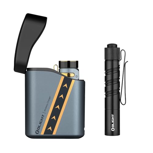 OLIGHT Baton4 Premium Edition EDC Flashlights 1300 Lumens with Type-C Charging Box Bundle with I3T 2 EOS Pocket Light