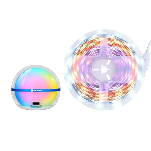 OLIGHT Sphere C Smart Night Light, Rechargeable USB-C Nursery Night Lamp with Ostrip Smart LED Strip Lights