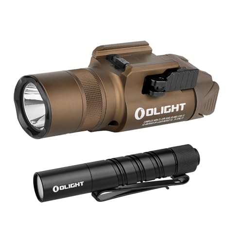 OLIGHT Baldr Pro R 1350 Lumens Magnetic USB Rechargeable Tactical Flashlight Bundle with I3T 2 EOS 200 Lumens Compact Bright Pocket Handheld Flashights