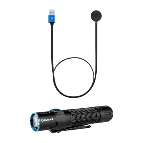 OLIGHT MCC 3 Charger in Balck Upgraded Smart Magnetic Charging Cable Bundle Warrior 3S 2300 Lumens Rechargeable Tactical Flashlight