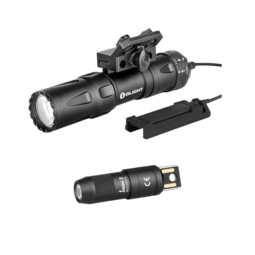 OLIGHT Odin Mini 1250 Lumens Ultra Compact Rechargeable Mlok Mount Tactical Flashlight, Removable Slide Rail-Mount and Remote Switch, Bundled with IMINI 2