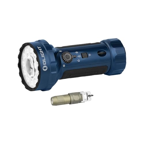 OLIGHT Marauder Mini 2 Bright Flashlight 10,000 Lumen with 750 Meters Beam Distance Bundle with iUltra Rechargeable EDC Flashlight, 80 Lumens Mini LED Keychain Light