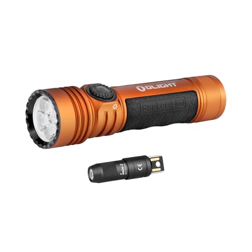 OLIGHT Seeker 4 Pro Rechargeable Flashlights Bundles IMINI 2 EDC Rechargeable Keychain Flashlight