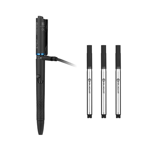 OLIGHT O'Pen 3 4-in-1 Pen Flashlight Black with 3 Ballpoint Refills
