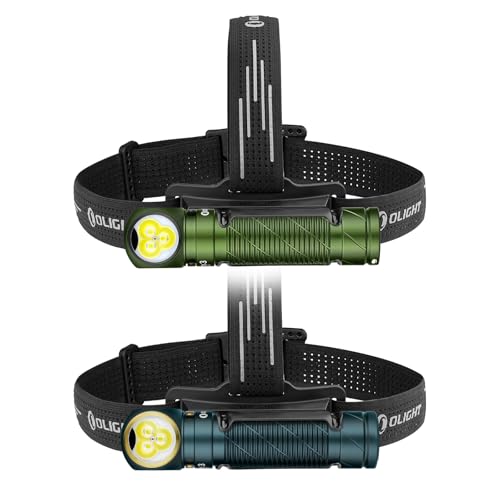OLIGHT Perun 3 Headlamp Rechargeable, Red Light, Waterproof, Dream Blue Bundle with OD Green
