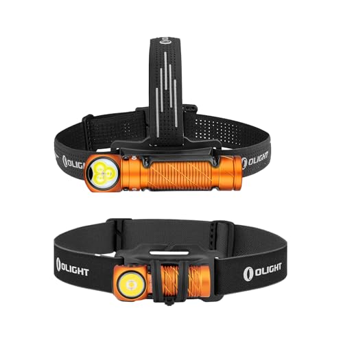 OLIGHT Perun 2 Mini Headlamp 1100 Lumens LED Head Flashlight Bundle with Perun 3 Rechargeable Headlamp Flashlight