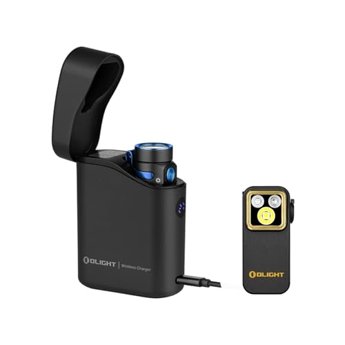 OLIGHT Baton4 Premium Edition EDC Flashlights 1300 Lm Bundle with Oclip Pro S EDC Flashlight Clip-on Light, 600 Lumens Type-C Rechargeable with White LED, UV and RGB