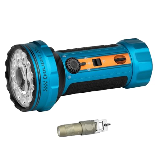 OLIGHT Marauder Mini 2 Bright Flashlight 10,000 Lumen with 750 Meters Beam Distance Bundle with iUltra Rechargeable EDC Flashlight, 80 Lumens Mini LED Keychain Light