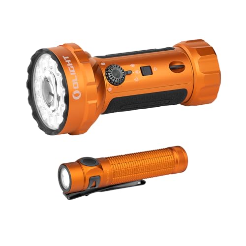 OLIGHT Marauder Mini 2 Bright Flashlight 10,000 Lumen with 750 Meters Beam Distance Bundle with Baton4 Pro EDC Rechargeable Small Pocket Flashlight