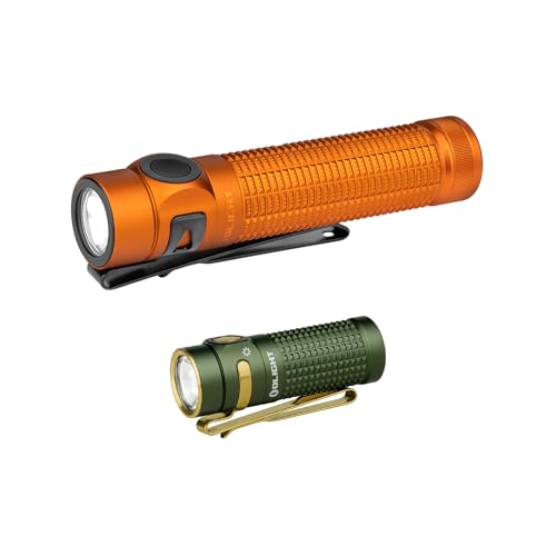 OLIGHT Baton4 Pro EDC Flashlight Rechargeable, 1600 Lumens Small Pocket LED Flash Light with Magnetic & USB-C Dual Charging and Tail Switch Bundle with Baton4 Bright Compact Light 1300 LMS