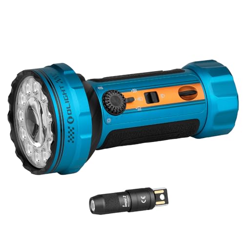 OLIGHT Marauder Mini 2 Bright Flashlight 10,000 Lumen with 750 Meters Beam Distance Bundle with IMINI 2 EDC Rechargeable Keychain Flashlight