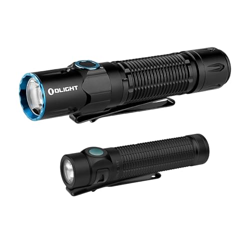 OLIGHT Warrior 3S 2300 Lumens Rechargeable Tactical Flashlight Bundle Baton4 Pro EDC Flashlight Rechargeable