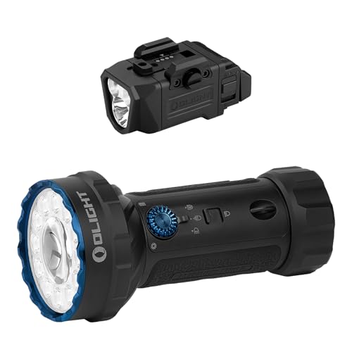 OLIGHT PL X Rechargeable Tactical Rail Mount Light Bundle with Marauder Mini 2 Bright Flashlight
