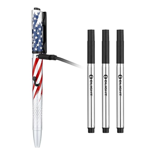 OLIGHT O'Pen 3 4-in-1 Pen Light Stars&Stripes Bundle with 3 Gel Ink Refills