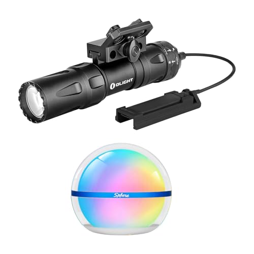 OLIGHT Odin Mini 1250 Lumens Ultra Compact Rechargeable Mlok-Mount Weaponlight Bundle Sphere Smart Night Light, 75 lumens Stepless Dimming Table Lamp with Remotely APP Control