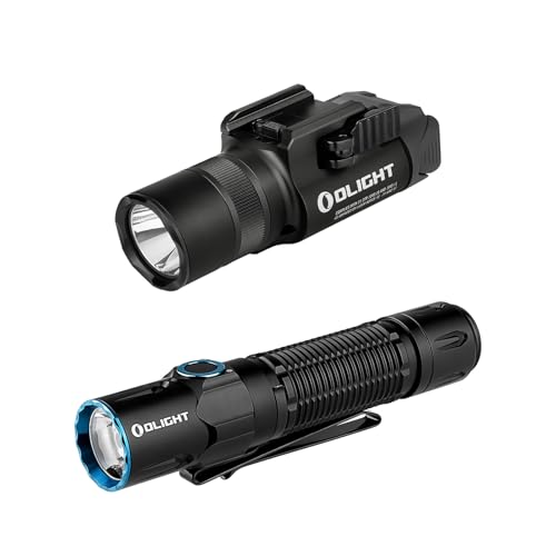 OLIGHT Baldr Pro R 1350 Lumens Magnetic USB Rechargeable Tactical Flashlight Bundled with Warrior 3S 2300 Lumens Rechargeable Tactical Flashlight