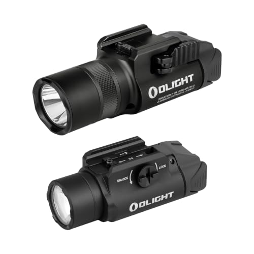 OLIGHT Baldr Pro R 1350 Lumens Magnetic USB Rechargeable Tactical Flashlight Bundled with PL-3R Valkyrie Rechargeable Tactical Light, 1500 Lumens Rail-Mounted Weaponlight