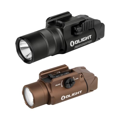OLIGHT Baldr Pro R 1350 Lumens Magnetic USB Rechargeable Tactical Flashlight Bundled with PL-3R Valkyrie Rechargeable Tactical Light, 1500 Lumens Rail-Mounted Weaponlight