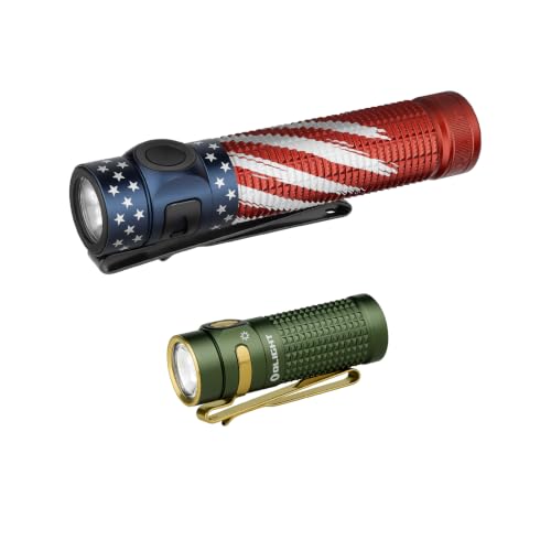 OLIGHT Baton4 Pro EDC Flashlight Rechargeable, 1600 Lumens Small Pocket LED Flash Light with Magnetic & USB-C Dual Charging and Tail Switch Bundle with Baton4 Bright Compact Light 1300 LMS