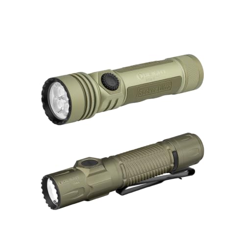 OLIGHT Seeker Ultra Rechargeable LED Flashlight Bundle Warrior Ultra 2500 Lumens Tactical Flashlight