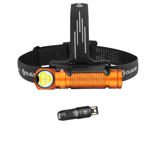 OLIGHT Perun 3 Rechargeable Headlamp Flashlight Bundle with IMINI 2 EDC Rechargeable Keychain Flashlight