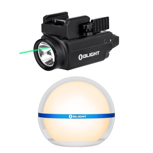 OLIGHT Baldr S 800 Lumens Compact Rail Mount Weaponlight with Green Beam and White LED Combo Bundle Sphere Smart Night Light