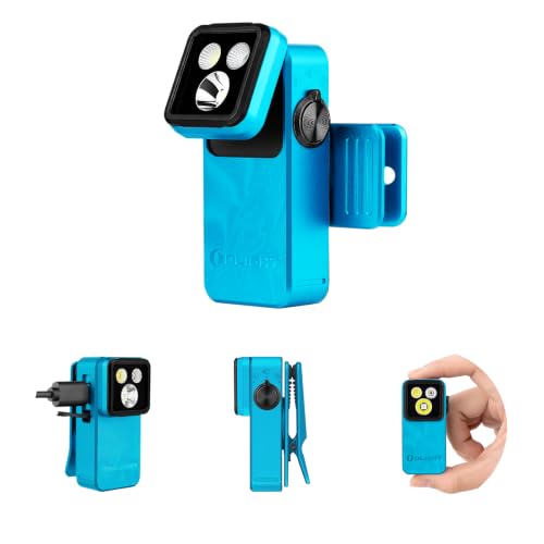 OLIGHT Oclip 2 Pro Rechargeable EDC Flashlight, Clip-on Light,Tidal Blue