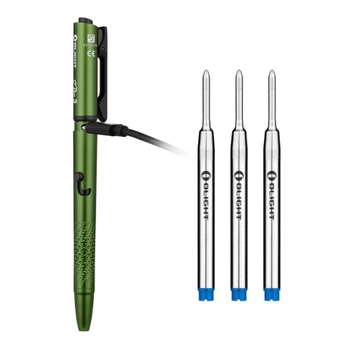 OLIGHT O'Pen 3 EDC Pen Light OD Green with 3 Blue Ink Refills