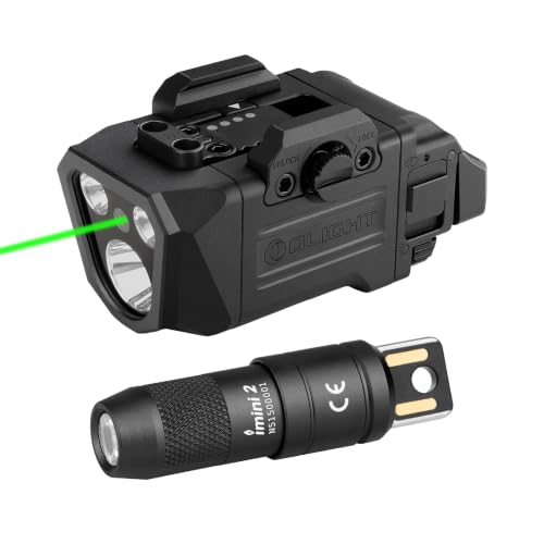 OLIGHT PL X GL Rechargeable Tactical Rail Mount Light Bundle with IMINI 2 BK