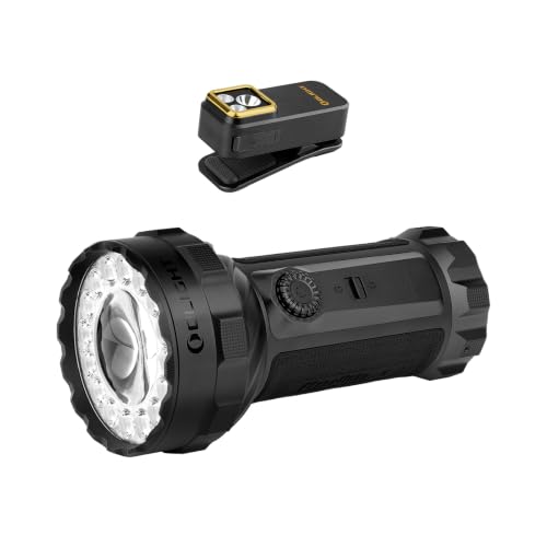 OLIGHT Oclip Pro S Rechargeable Clip-on Flashlight with Marauder 3 High Lumens Rechargeable Bright Flashlight
