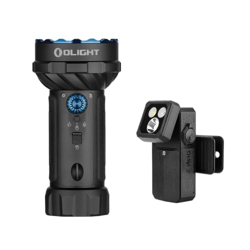 OLIGHT Marauder Mini 2 High Lumen Flashlight, Black Bundle with Oclip 2 Ultra EDC Rechargeable Flashlight Clip Light, Onyx Black