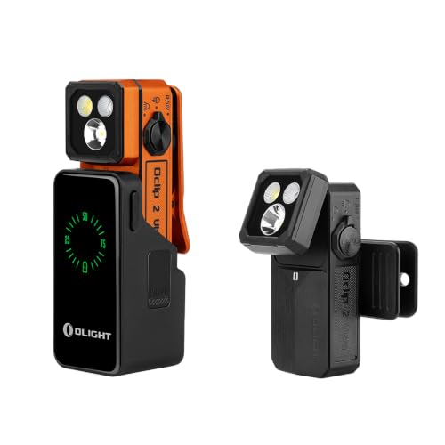OLIGHT Oclip 2 Ultra EDC Rechargeable Flashlight Clip Light Bundle with Oclip 2 Ultra EDC Rechargeable Flashlight Clip Light with Charging Dock
