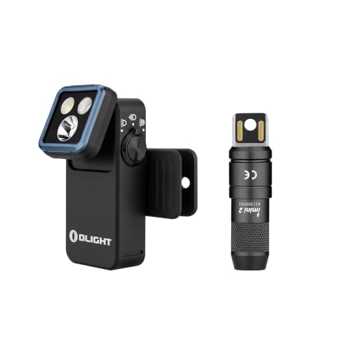 OLIGHT IMINI 2 Rechargeable EDC Keychain Mini Flashlight Bundle Oclip 2 Pro Rechargeable EDC Flashlight, Clip-on Light