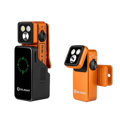 OLIGHT Oclip 2 Ultra EDC Rechargeable Flashlight Clip Light with Charging Dock Bundle with Oclip 2 Pro Rechargeable EDC Flashlight