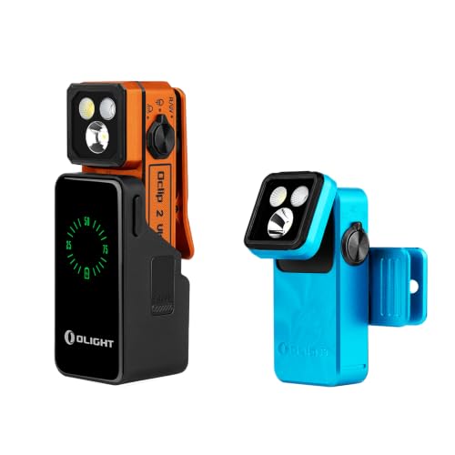 OLIGHT Oclip 2 Ultra EDC Rechargeable Flashlight Clip Light with Charging Dock Bundle with Oclip 2 Pro Rechargeable EDC Flashlight