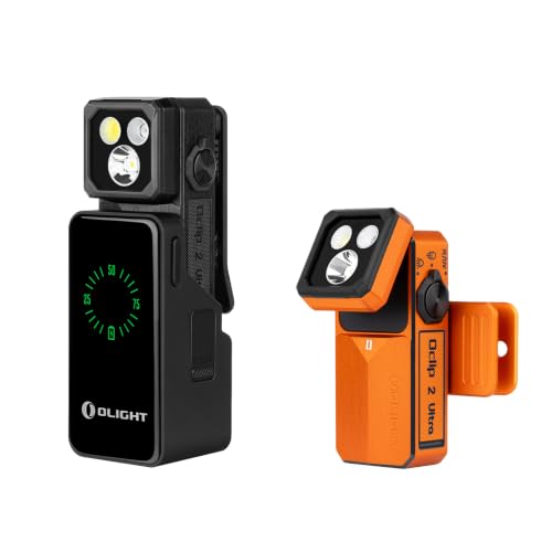 OLIGHT Oclip 2 Ultra EDC Rechargeable Flashlight Clip Light with Charging Dock Bundle with Oclip 2 Ultra